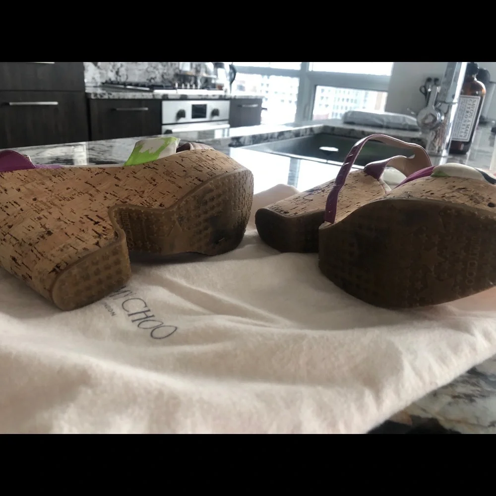 Jimmy Cho Floral Wedges - Picture 3 of 4